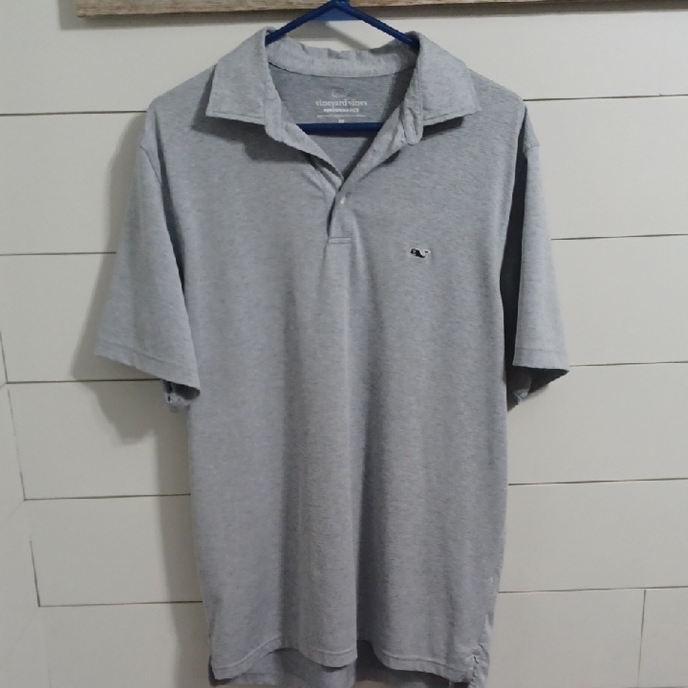 Vineyard Vines Gray Polo Shirt Classic Design